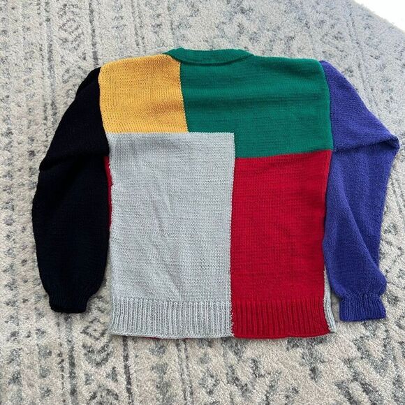 Handmade Color Block Knit Sweater - Picture 3 of 3